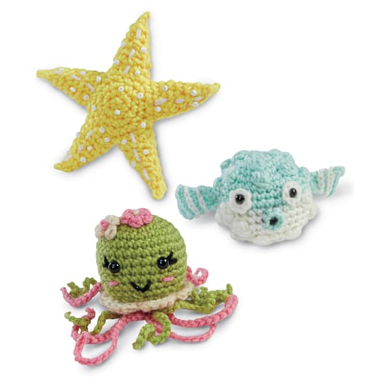 Intermediate Ocean Friends Amigurumi Crochet Kit by Loops &#x26; Threads&#xAE;